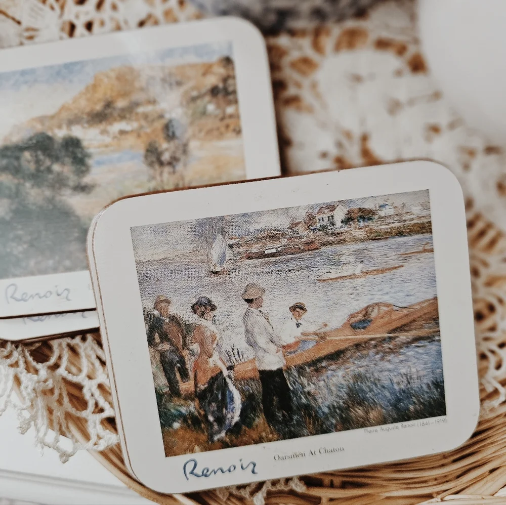 Jason Products Rectangular Renoir Art Coasters Set With Cork Backing - Picture 5 of 8